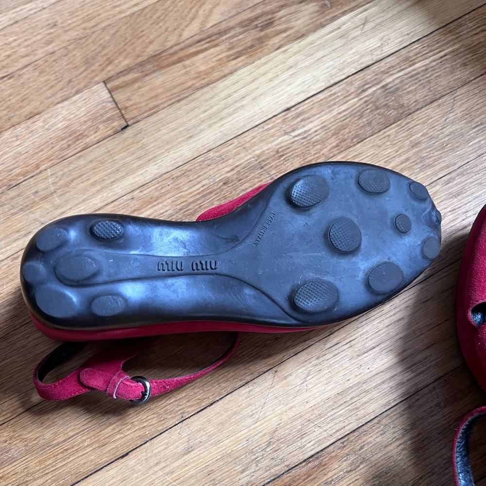 Miu Miu Red Suede Platforms Comfy! - image 4